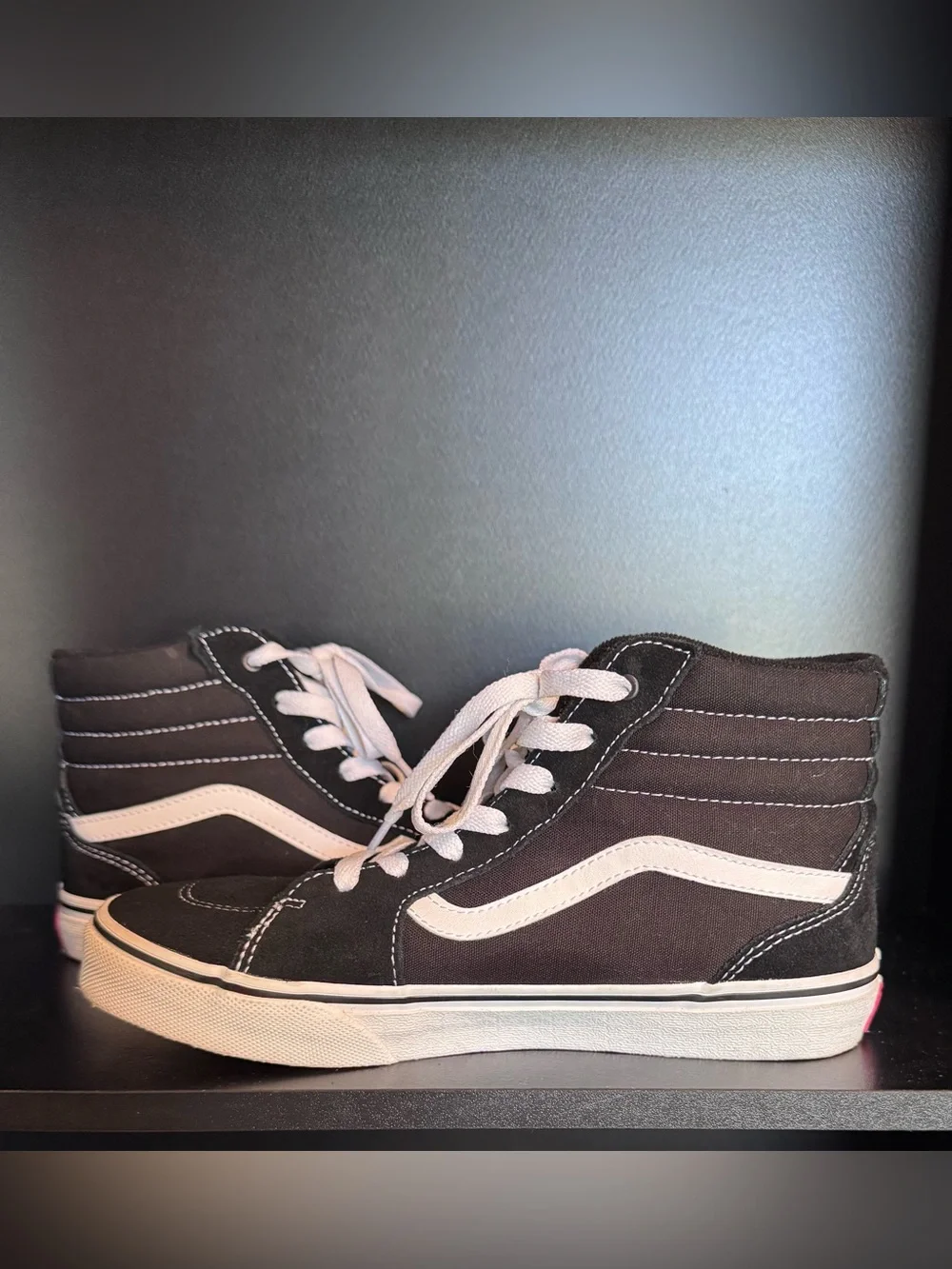 Vans Kids High Top Sneakers in Black and White
